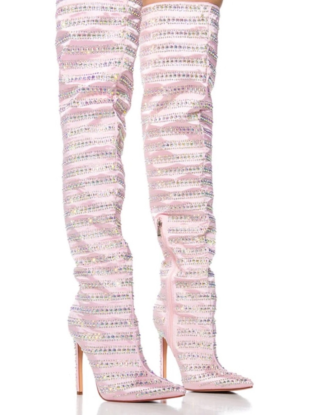 Azalea Wang Clearwater Rhinestone Boots